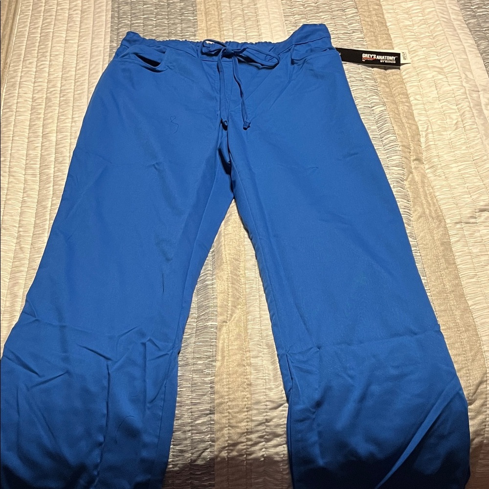 Grey's Anatomy Blue scrub pants. Drawstring. Very comfortable and flattering.